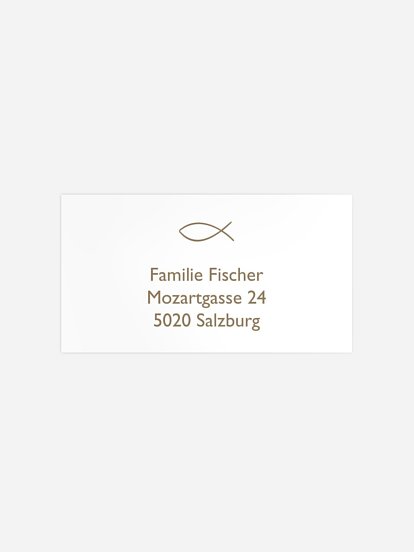 Empfängeraufkleber Konfirmation und Kommunion Grosser Tag Kraftpapier