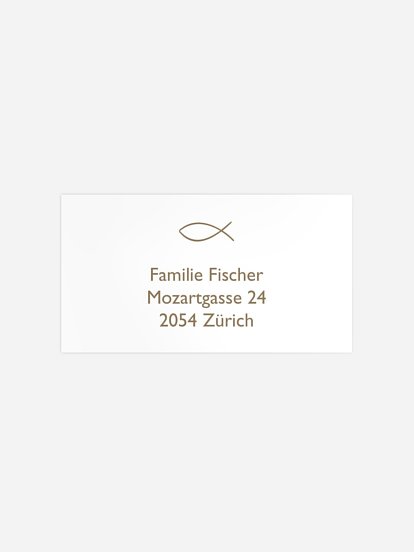 Empfängeraufkleber Konfirmation und Kommunion Grosser Tag Kraftpapier