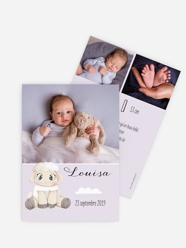 Faire-part naissance Agneau