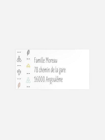Étiquette destinataire naissance La tribu
