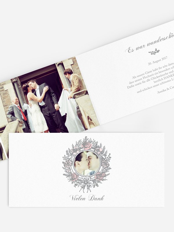 Dankeskarte Hochzeit Kamee