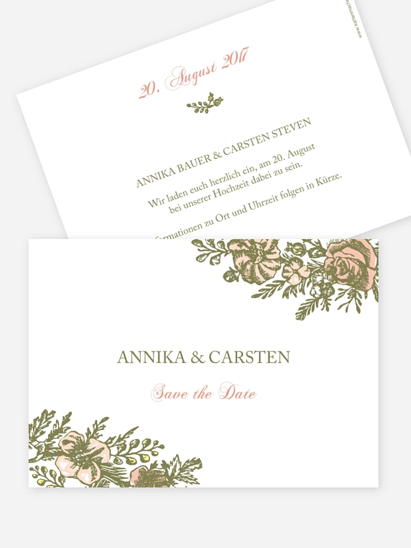 Save-the-Date Karte Kamee