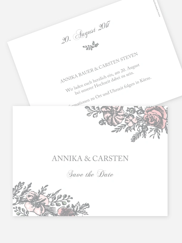 Save-the-Date Karte Kamee
