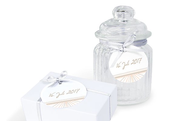 Anhänger mit Band zur Hochzeit Art Déco