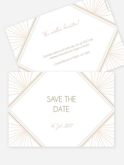 Save-the-Date Karte Art Déco