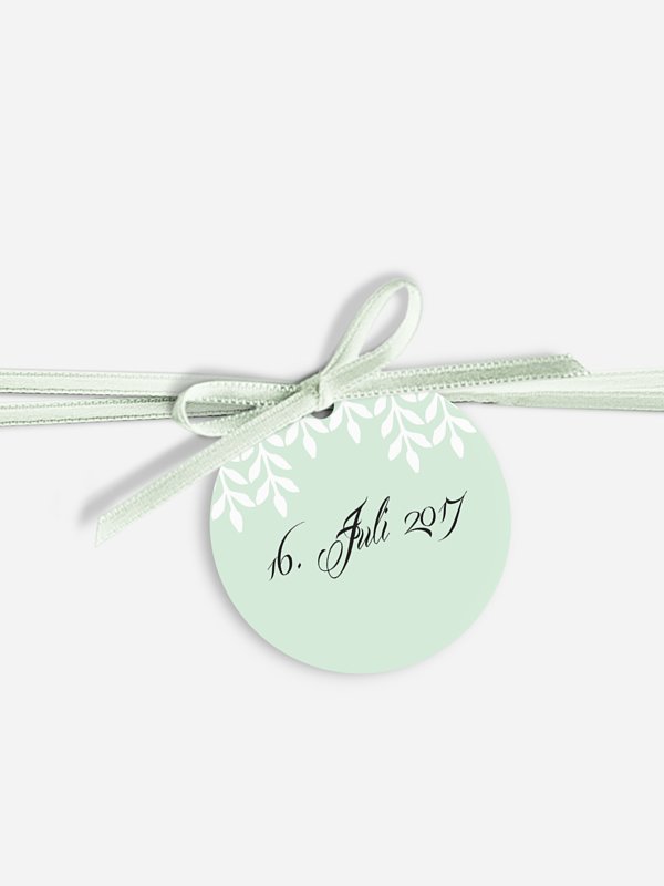 Anhänger mit Band zur Hochzeit Glamour