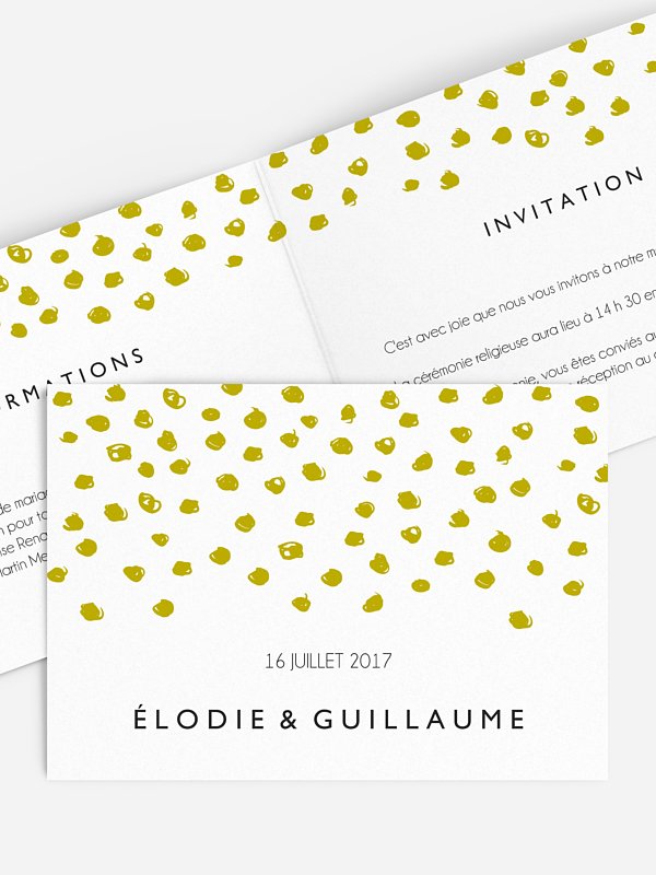 Faire-part mariage Confettis