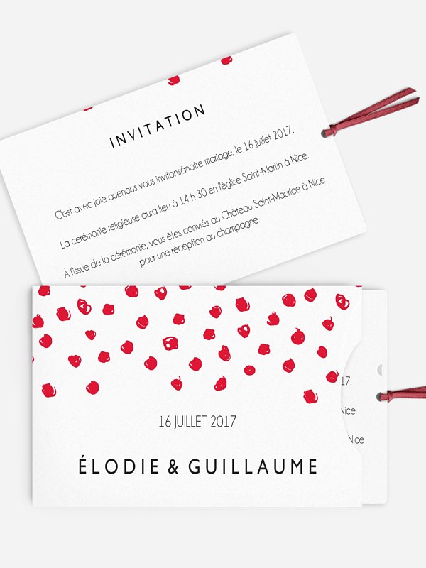 Faire-part mariage Confettis