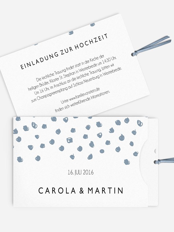 Hochzeitseinladung Getupft