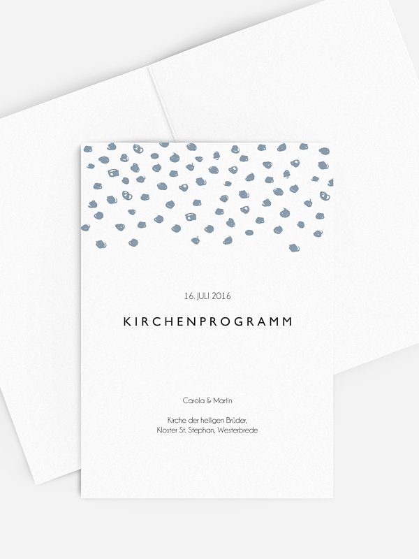 Kirchenheft Hochzeit Getupft