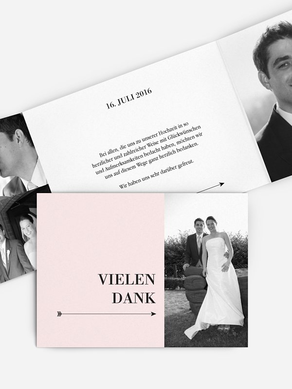 Dankeskarte Hochzeit Color Block