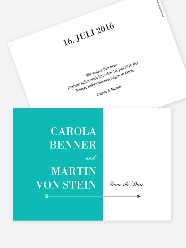 Save-the-Date Karte Color Block