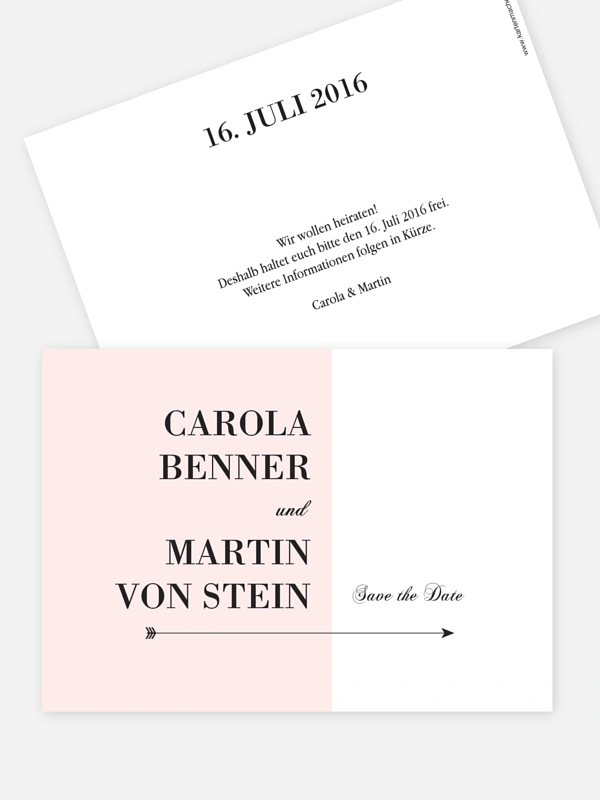 Save-the-Date Karte Color Block