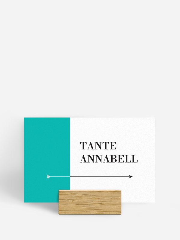 Tischkarte Hochzeit Color Block