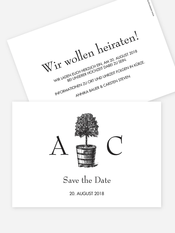 Save-the-Date Karte Eternal Tree
