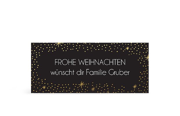 Geschenkaufkleber Weihnachten Sternenmeer