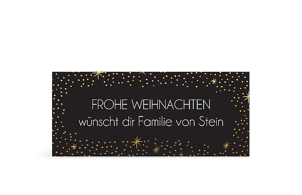 Geschenkaufkleber Weihnachten Sternenmeer
