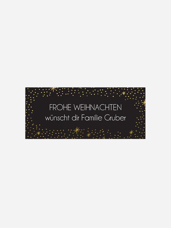 Geschenkaufkleber Weihnachten Sternenmeer
