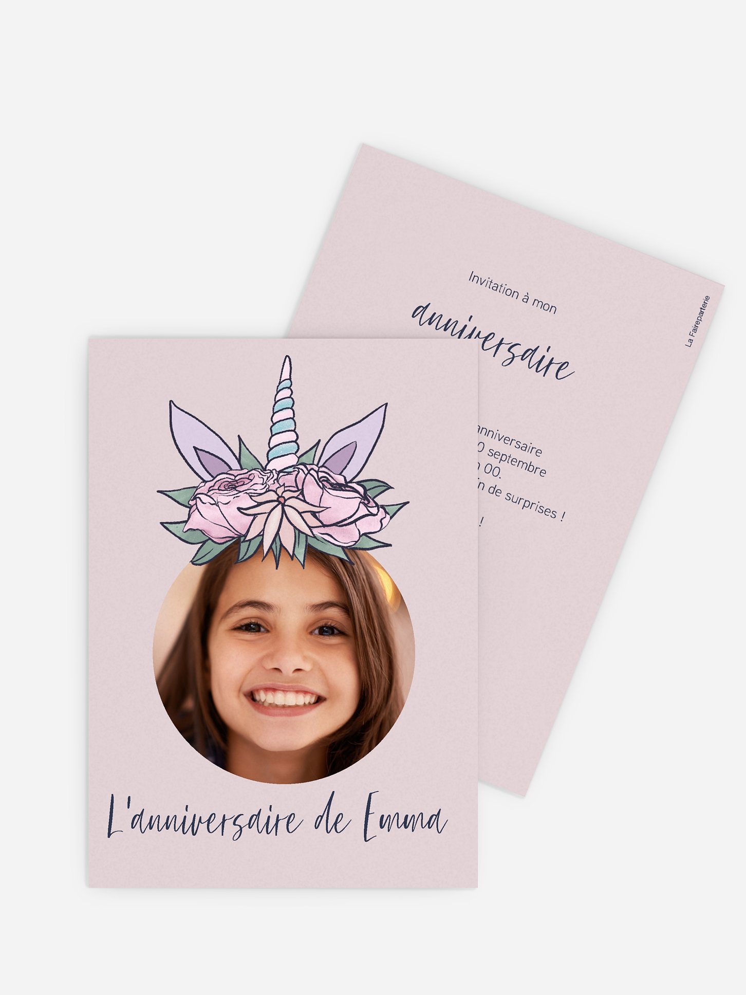 invitation anniversaire enfant Unicorn Magic