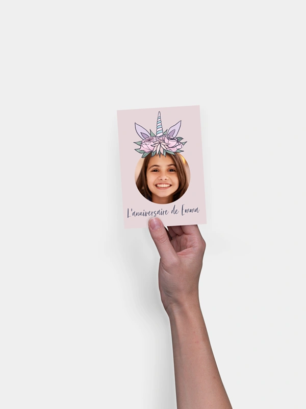 invitation anniversaire enfant Unicorn Magic