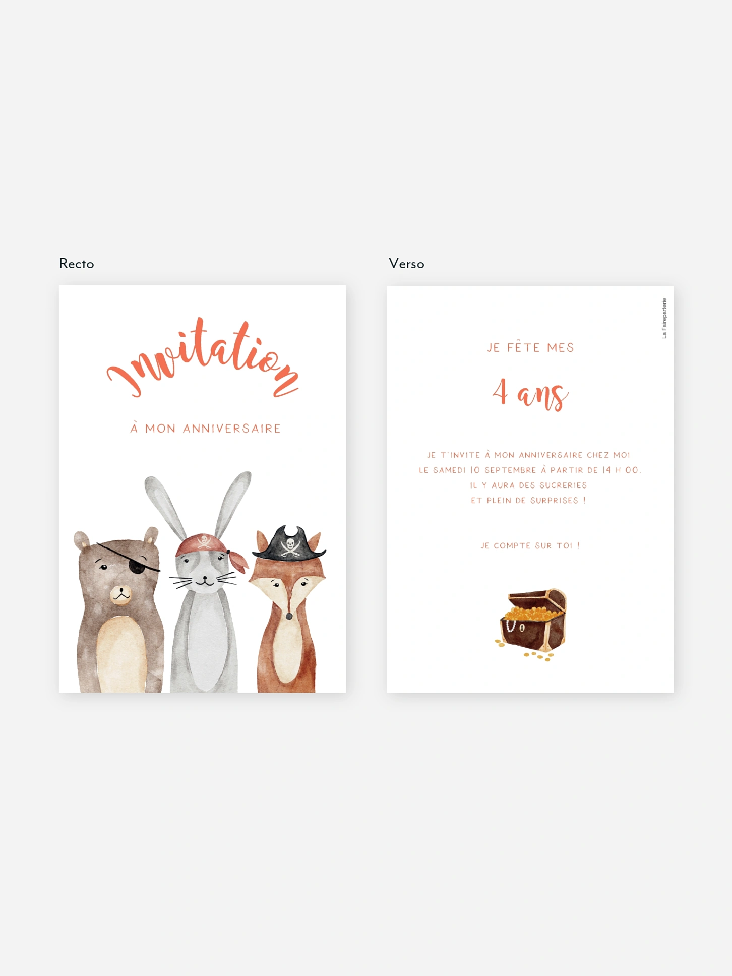 invitation anniversaire enfant Bande de pirates