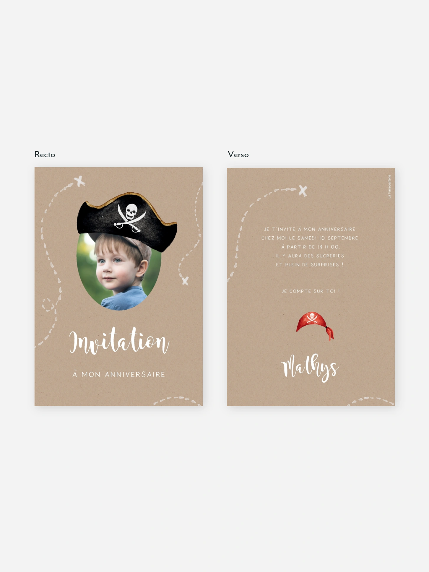 invitation anniversaire enfant Capitaine