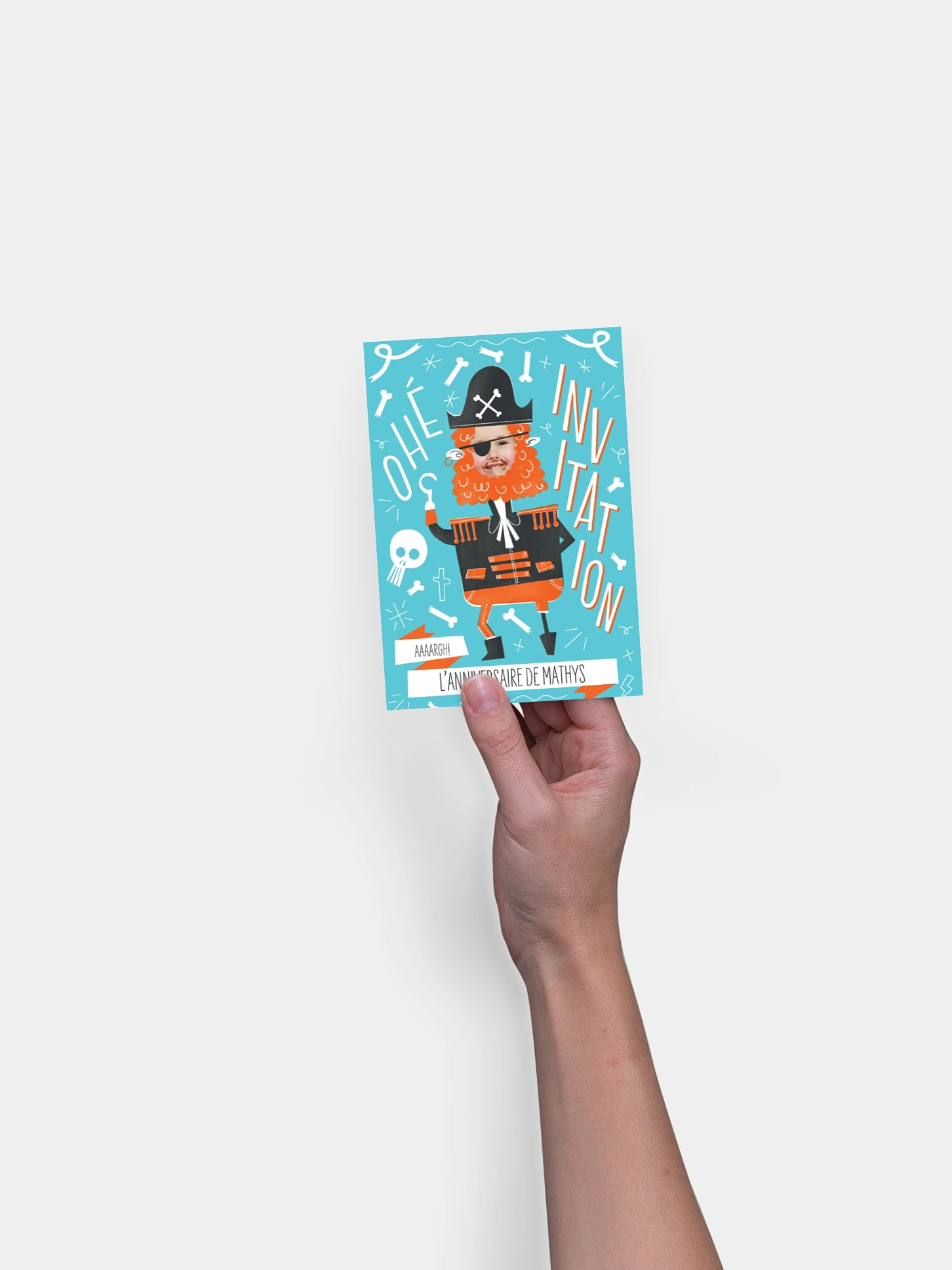 invitation anniversaire enfant Capitaine pirate