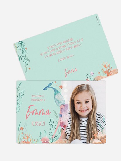 8 cartons d'invitation pour un anniversaire fille - Suite Créative