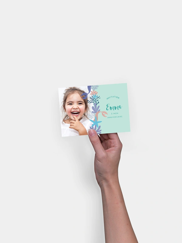 invitation anniversaire enfant Coraux