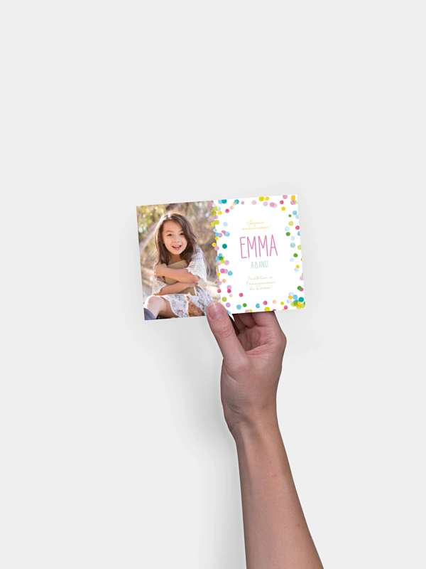 invitation anniversaire enfant Jolis confettis