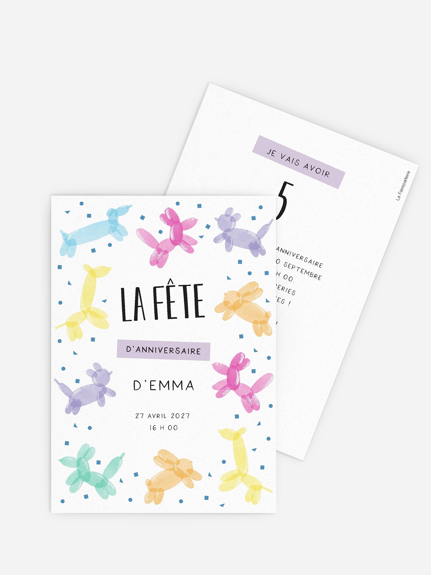 invitation anniversaire enfant Ballon gonflable