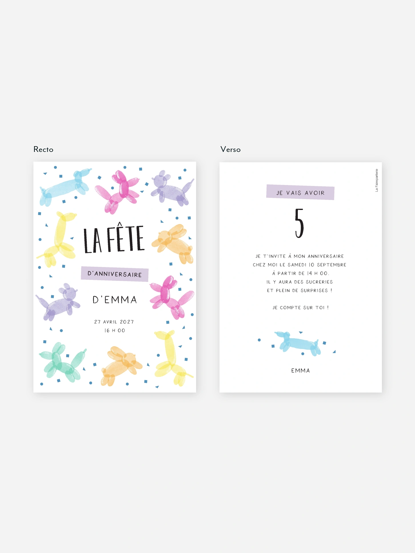 invitation anniversaire enfant Ballon gonflable