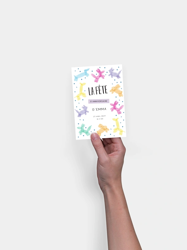 invitation anniversaire enfant Ballon gonflable