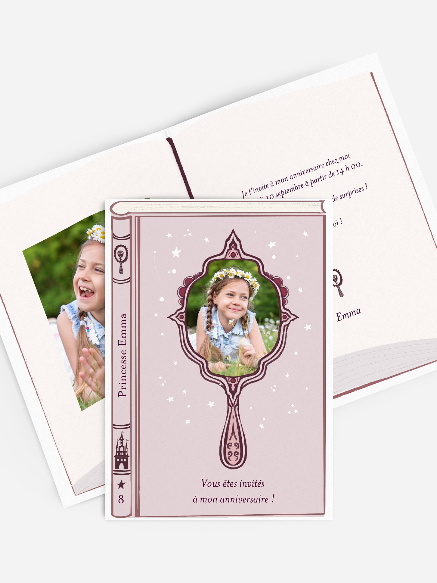 invitation anniversaire enfant Miroir magique