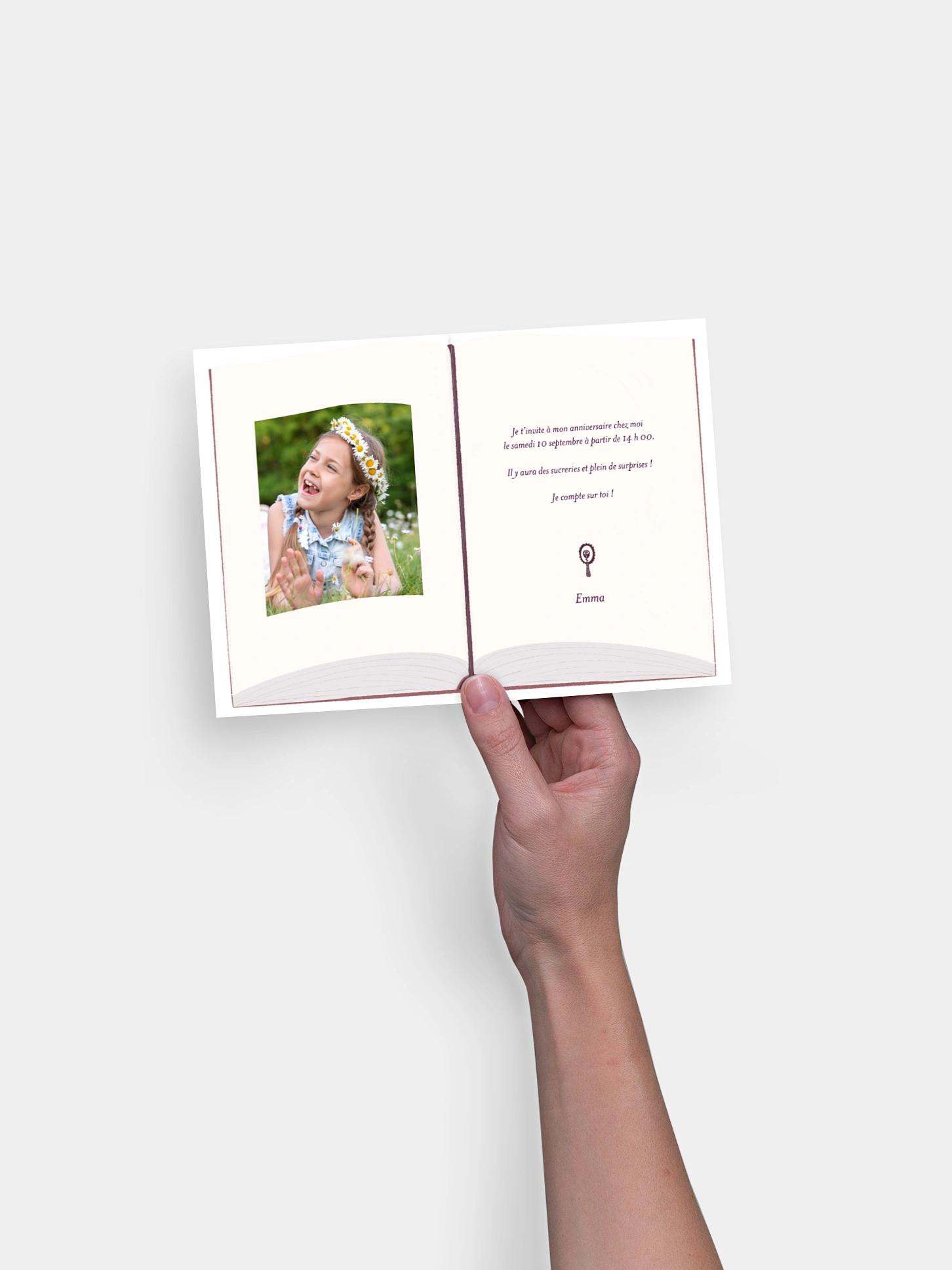 invitation anniversaire enfant Miroir magique
