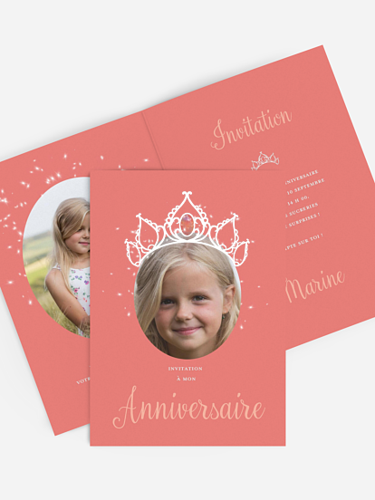 invitation anniversaire enfant Diadème