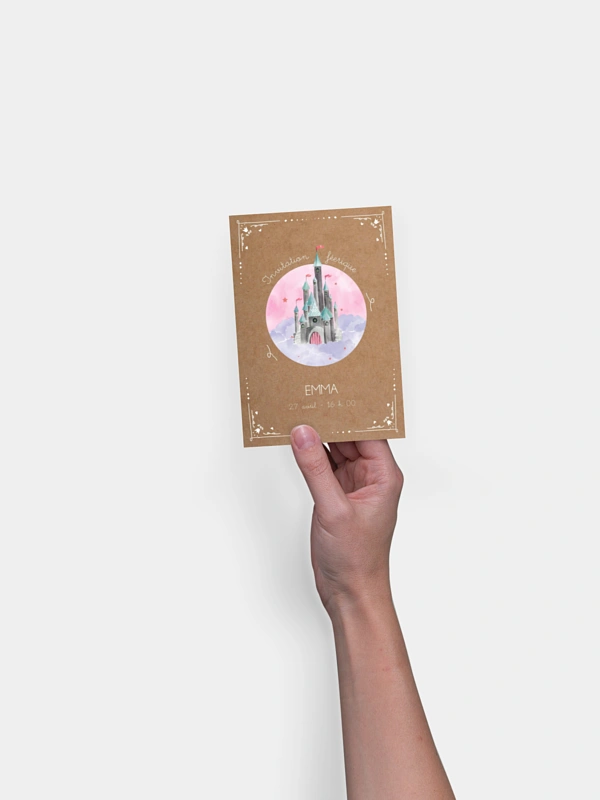 invitation anniversaire enfant Château féerique