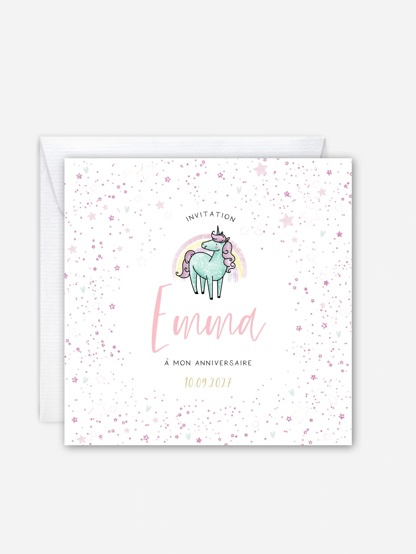 invitation anniversaire enfant Magical Unicorn