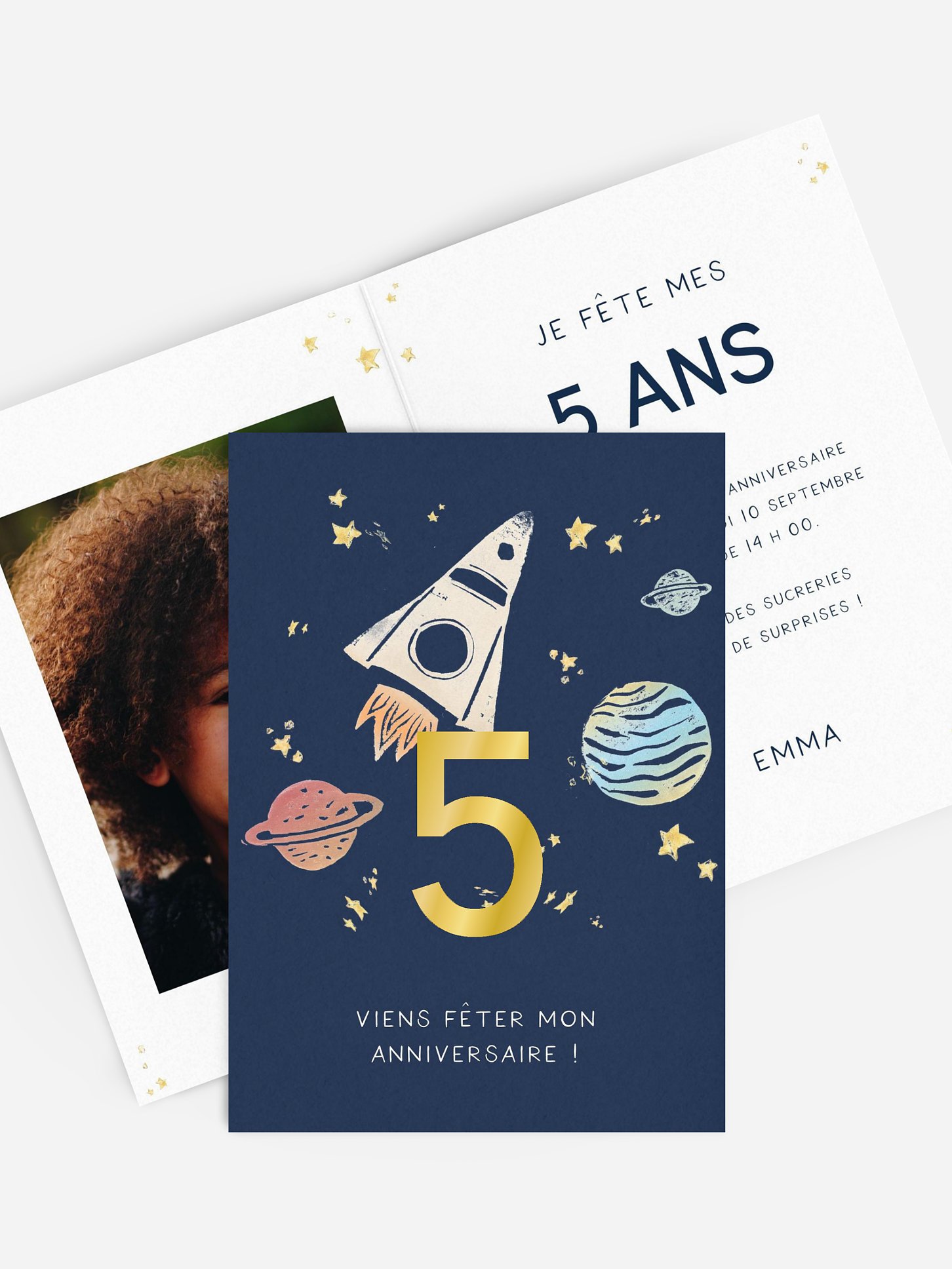invitation anniversaire enfant Fête de l'espace
