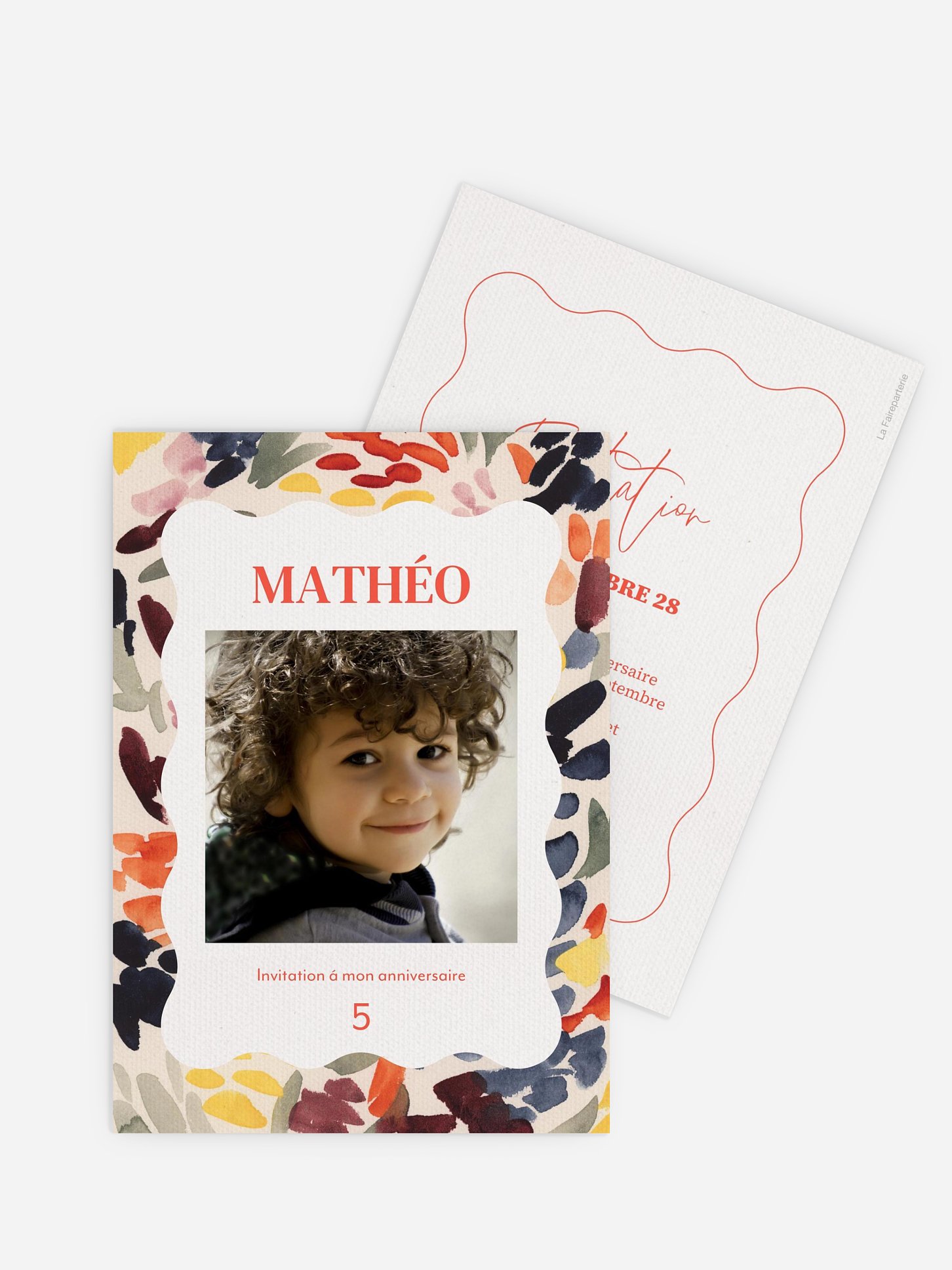 invitation anniversaire enfant Little Artist