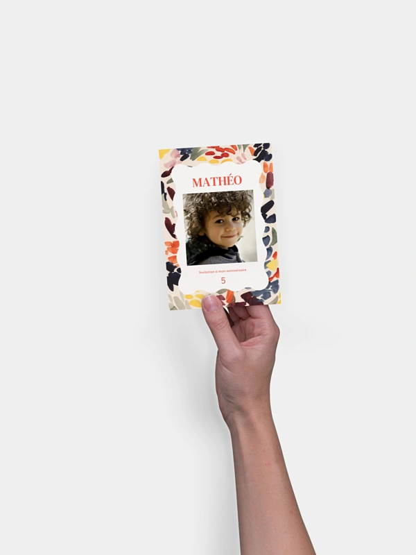 invitation anniversaire enfant Little Artist