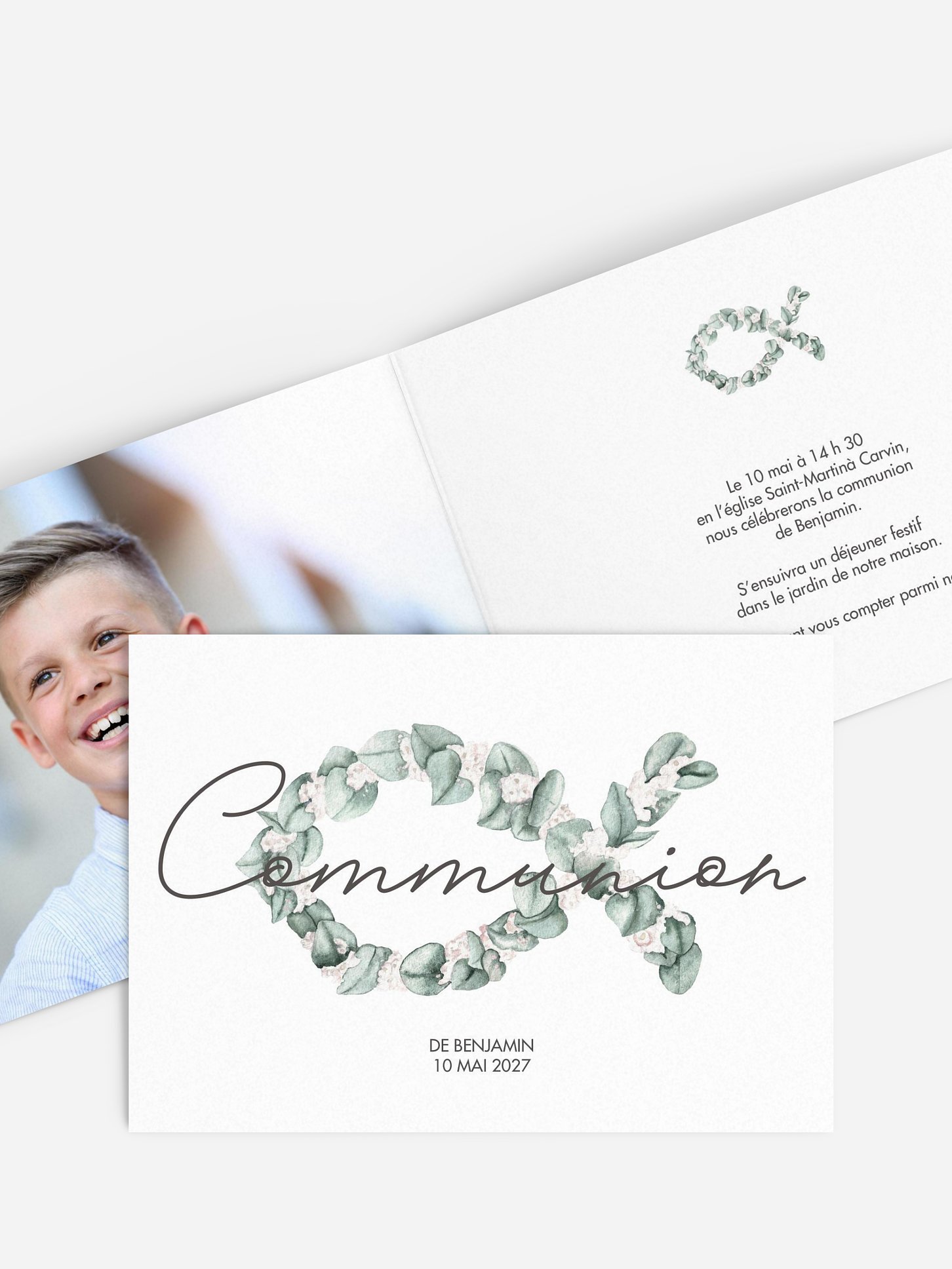 Invitation communion Eucalyptus Fish