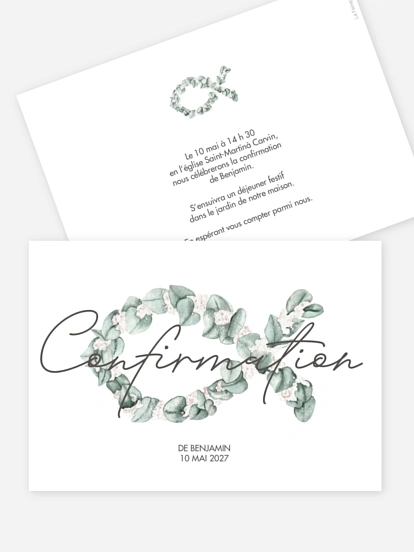 Invitation Confirmation Eucalyptus Fish