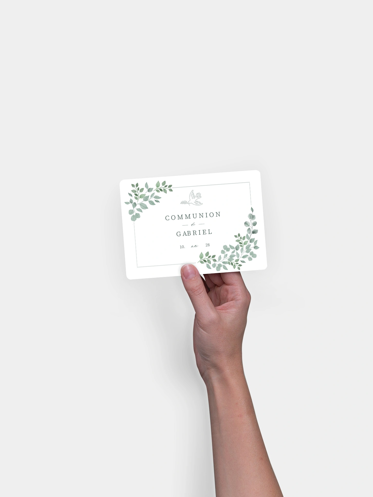 Invitation communion Greenery Dove
