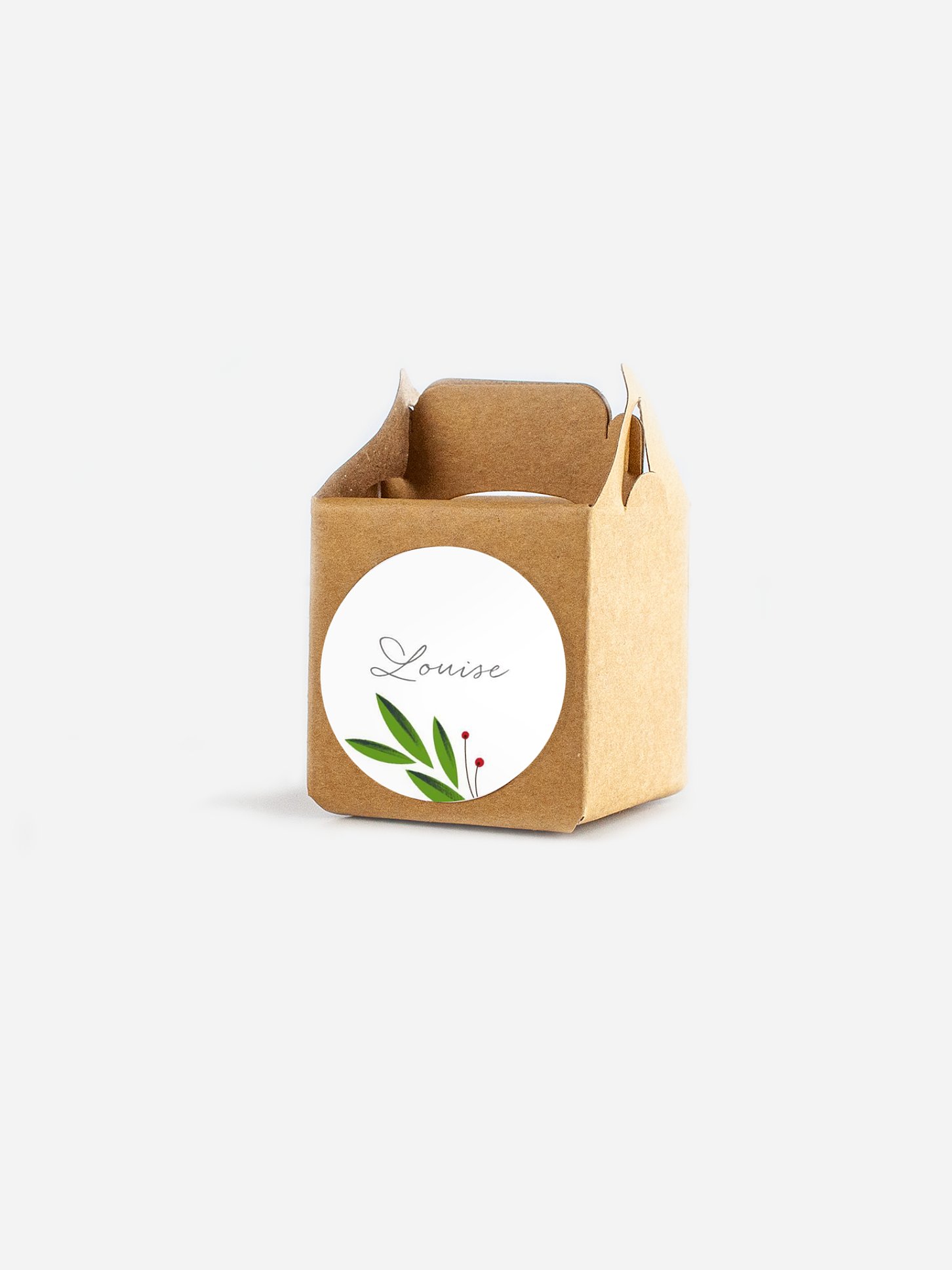 Étiquette cadeau baptême Nid d'oiseau