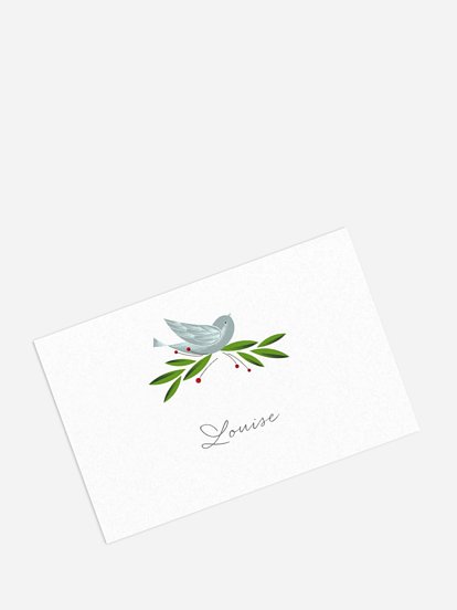 Marque-place baptême Nid d'oiseau