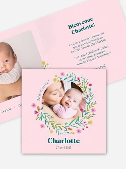 Faire Part Naissance Pictos Animaux