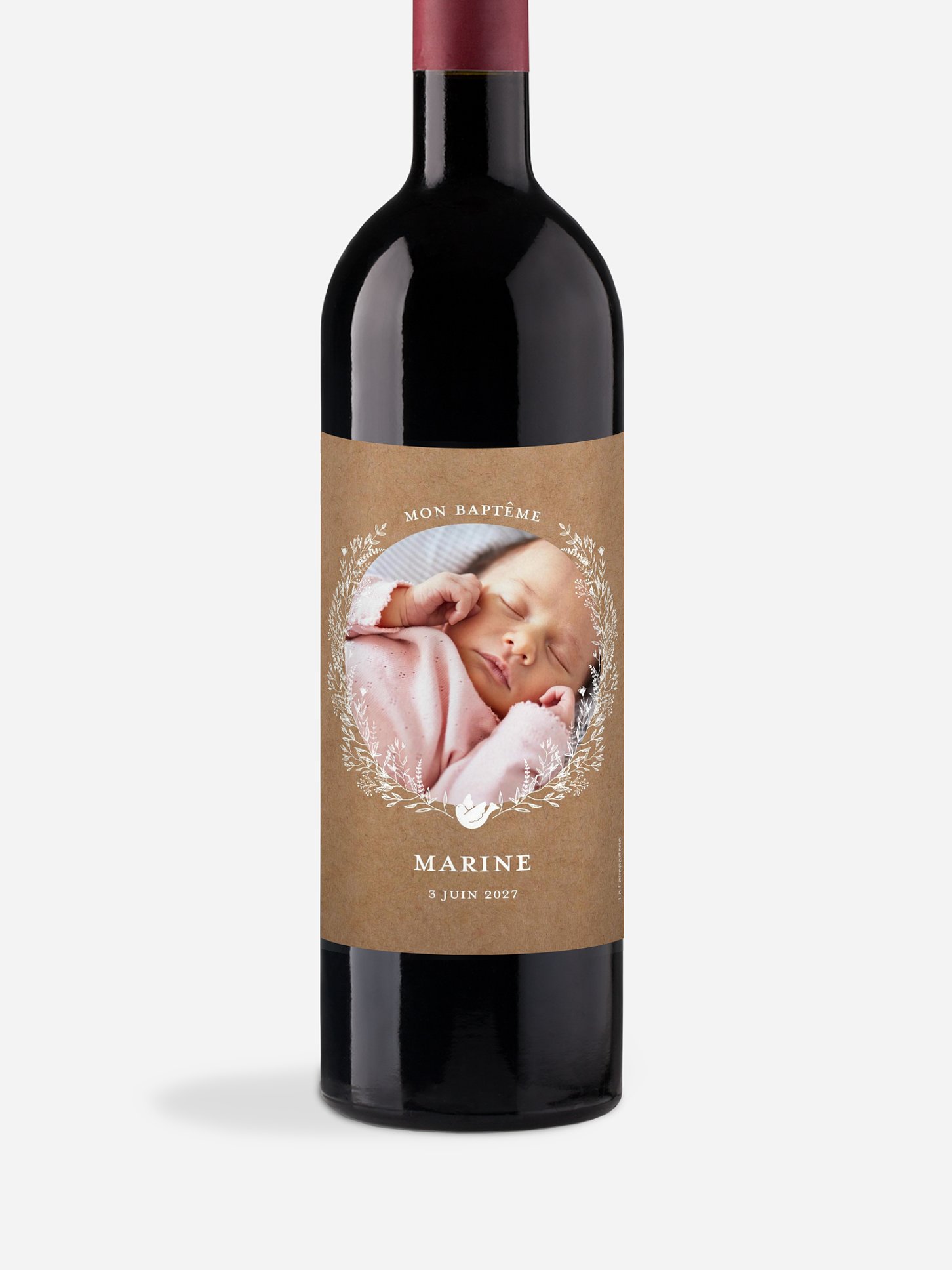Étiquette pour bouteille Douce colombe
