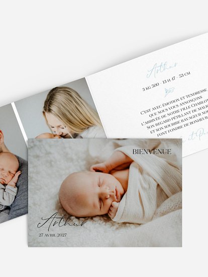 Faire-part naissance Vigne dorée