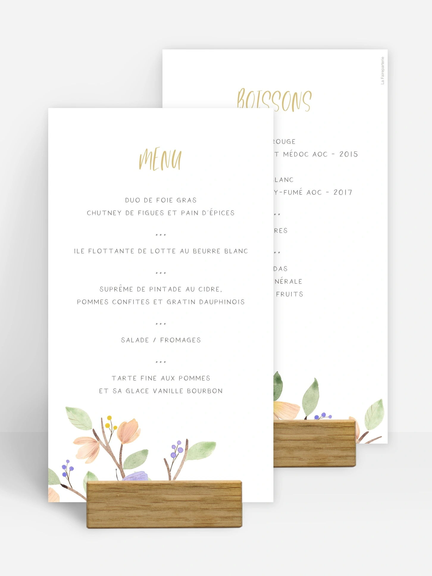 Menu baptême Butterfly Tree